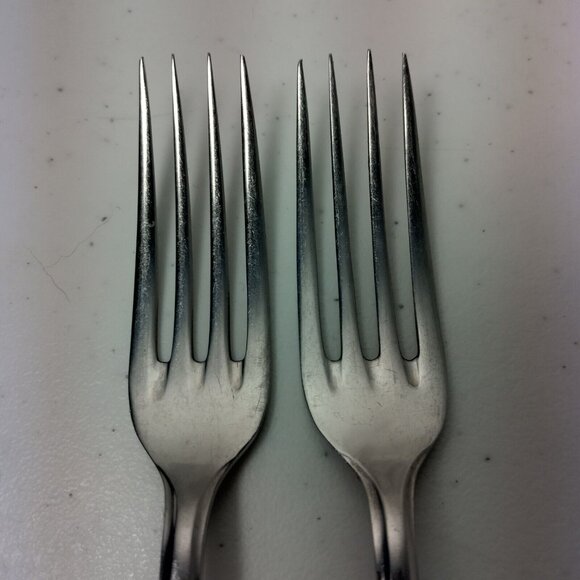 Inoxa Flatware Vlekvrij Massief Fish Fork Pair 2 Holland Stainless Skinny 7.25" - Picture 3 of 7